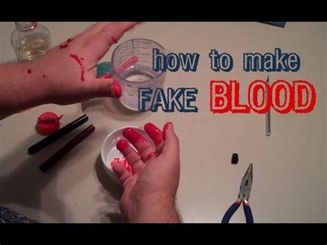 fake blood that dries on clothes|how to make blood without staining.